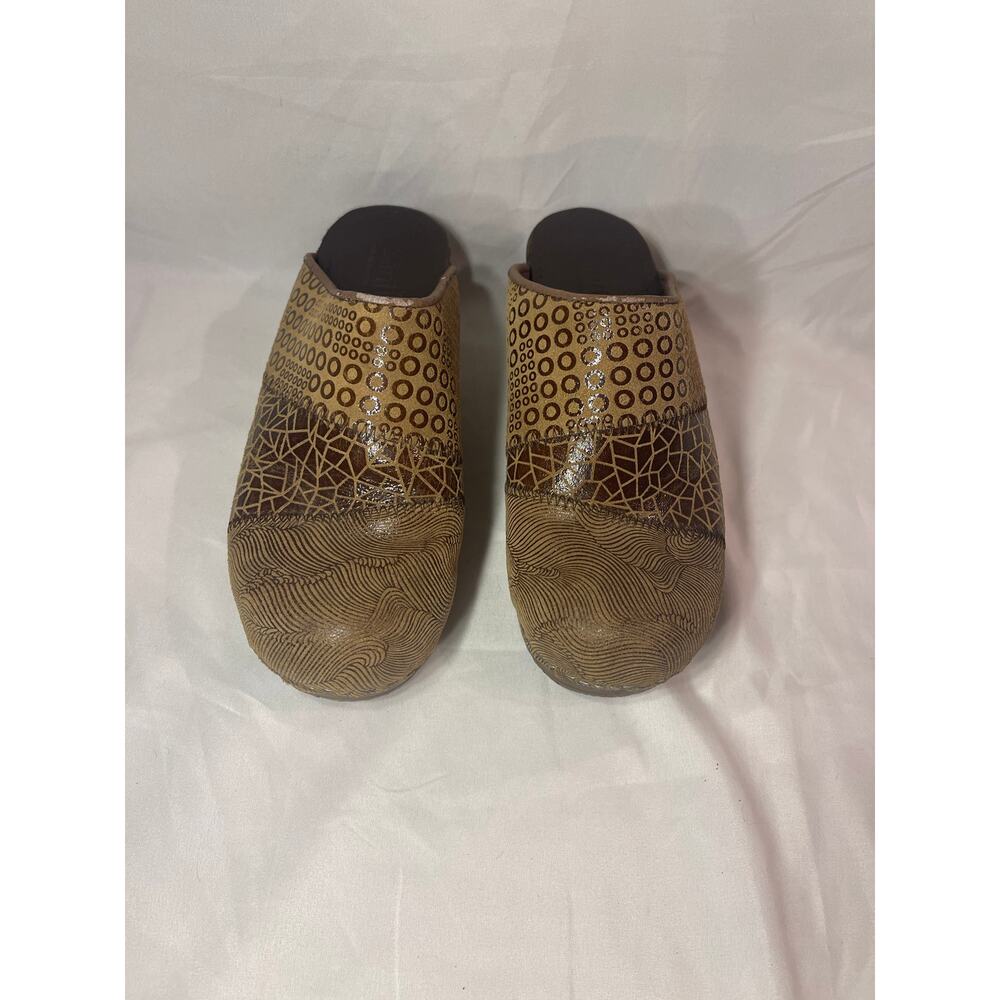 Sanita-Clogs Mules-Multi texture leather-brown-Women's 6.5/7